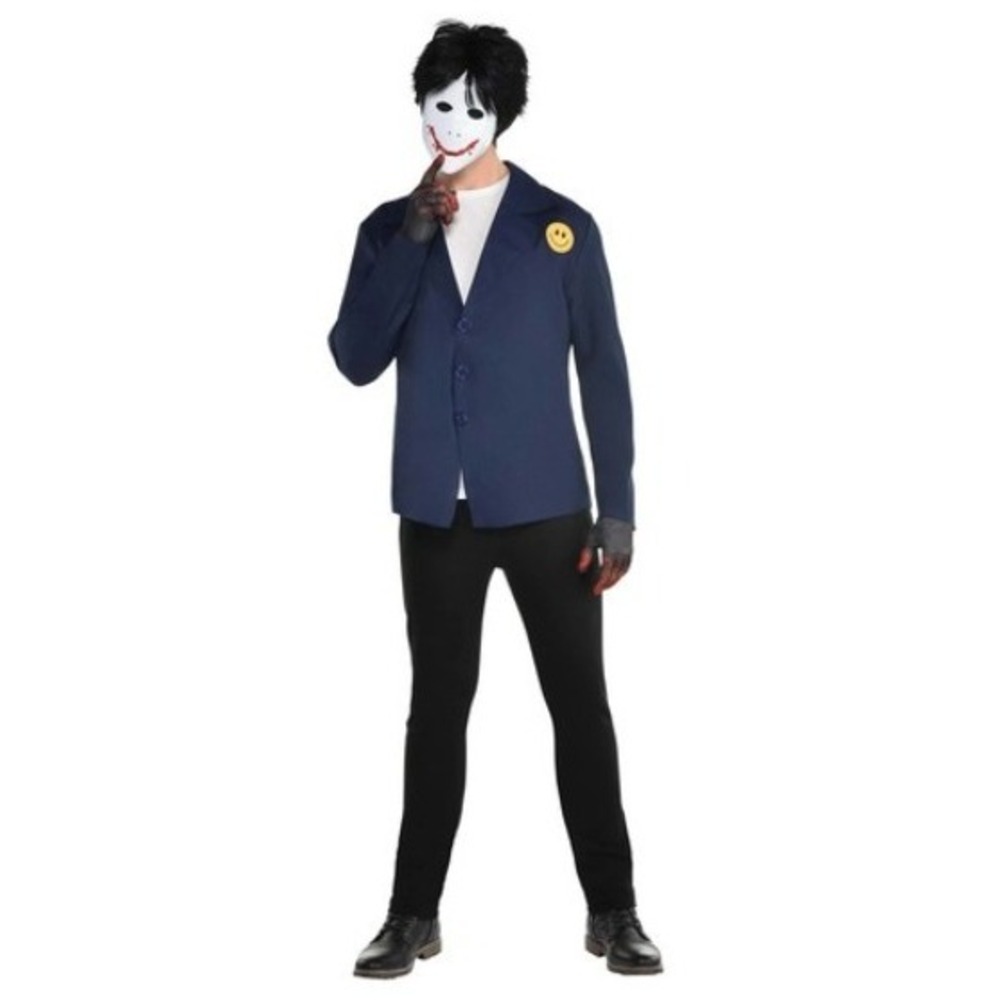 NEW‎ Creepy Painter Costume Adult Standard Size Wig Mask Jacket Gloves Halloween